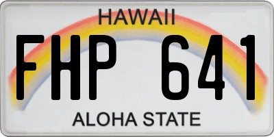 HI license plate FHP641