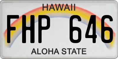 HI license plate FHP646