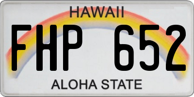 HI license plate FHP652