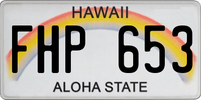 HI license plate FHP653