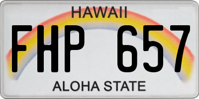 HI license plate FHP657