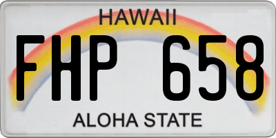 HI license plate FHP658