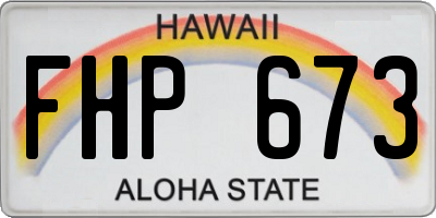 HI license plate FHP673