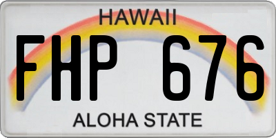 HI license plate FHP676