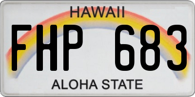 HI license plate FHP683