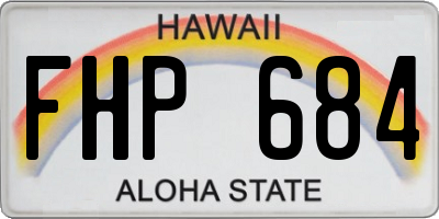 HI license plate FHP684