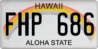 HI license plate FHP686