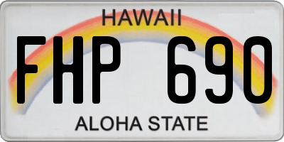 HI license plate FHP690