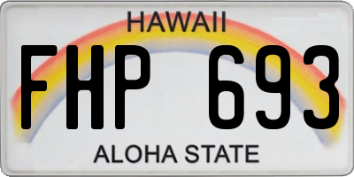 HI license plate FHP693