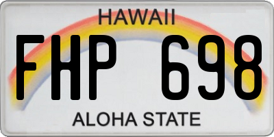 HI license plate FHP698