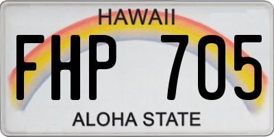 HI license plate FHP705
