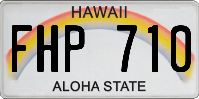 HI license plate FHP710