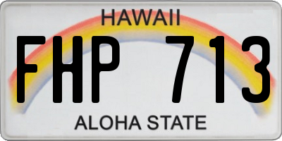 HI license plate FHP713