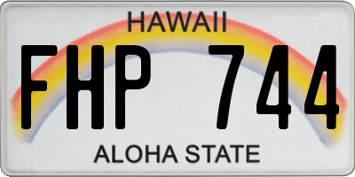 HI license plate FHP744
