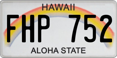HI license plate FHP752