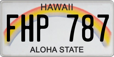 HI license plate FHP787
