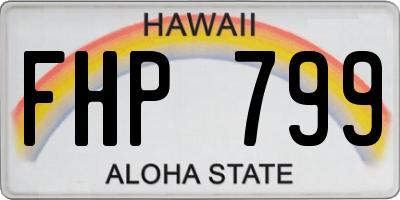 HI license plate FHP799