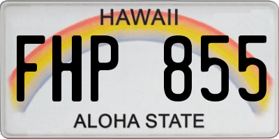 HI license plate FHP855
