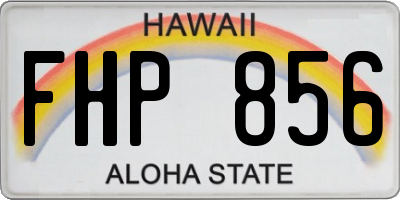 HI license plate FHP856