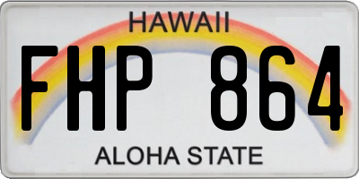 HI license plate FHP864