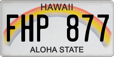 HI license plate FHP877