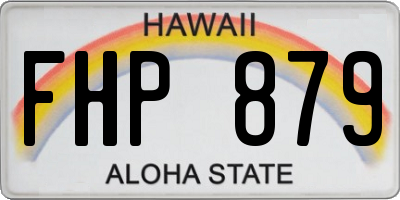 HI license plate FHP879