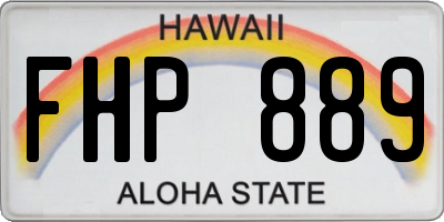 HI license plate FHP889