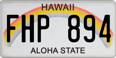 HI license plate FHP894