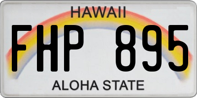 HI license plate FHP895