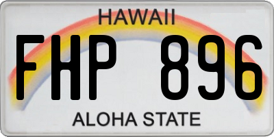 HI license plate FHP896
