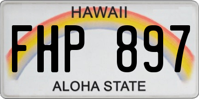 HI license plate FHP897
