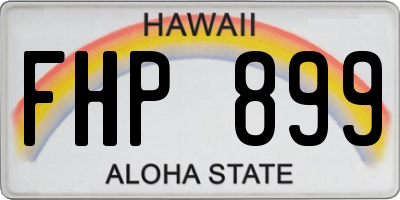 HI license plate FHP899