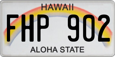 HI license plate FHP902