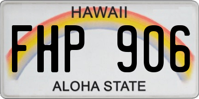 HI license plate FHP906