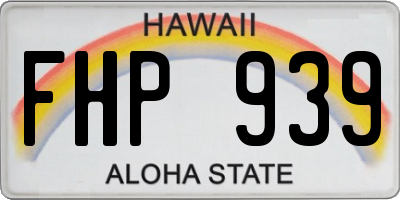 HI license plate FHP939