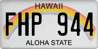 HI license plate FHP944