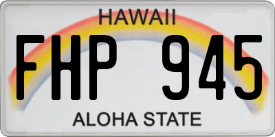 HI license plate FHP945