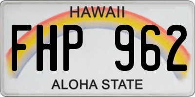 HI license plate FHP962
