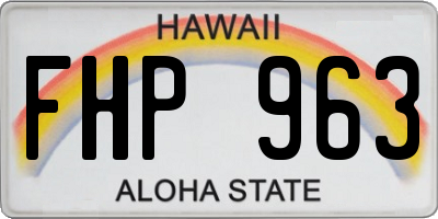 HI license plate FHP963