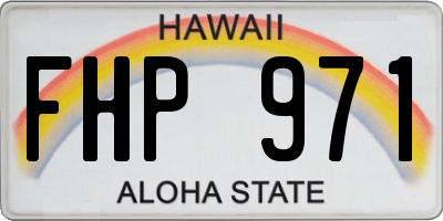 HI license plate FHP971