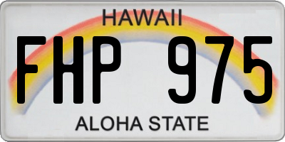 HI license plate FHP975