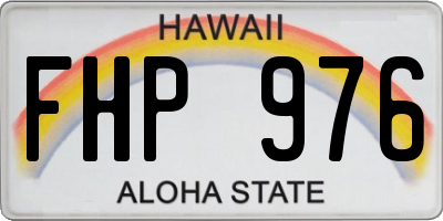 HI license plate FHP976