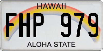 HI license plate FHP979