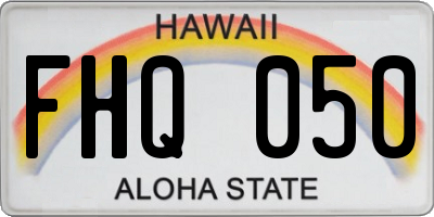 HI license plate FHQ050