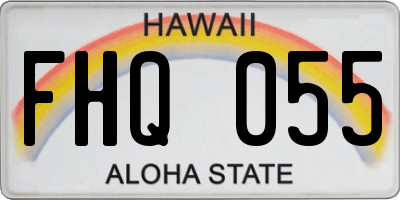 HI license plate FHQ055