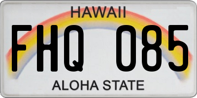 HI license plate FHQ085