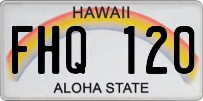 HI license plate FHQ120