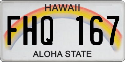 HI license plate FHQ167