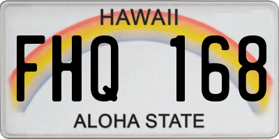 HI license plate FHQ168