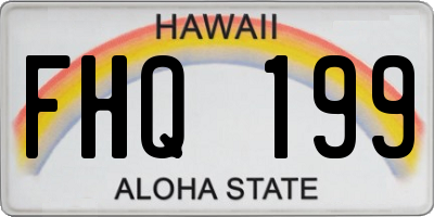 HI license plate FHQ199